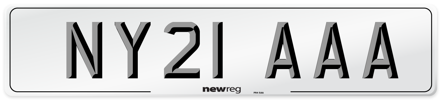 NY21 AAA Number Plate from New Reg